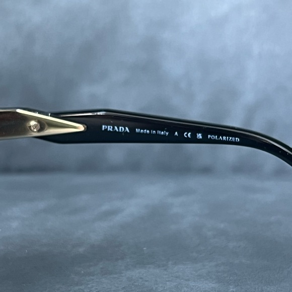 Prada Polarized Sunglasses SPR64Z Pale Gold/Grey Gradient NWT - Picture 11 of 16